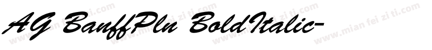 AG BanffPln BoldItalic字体转换
